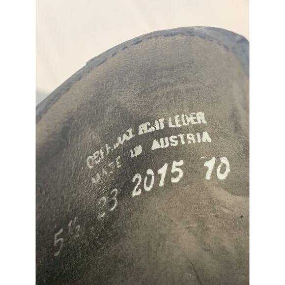 PAUL GREEN Kelsey Nubuck Wingtip Oxford Ankle Booties Pumps Chunky Heels 8 Black - Picture 9 of 14